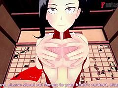 Peitos e bunda grandes são chupados neste vídeo POV de anime