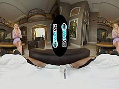 MILF blonde gives high definition sex therapy in VR