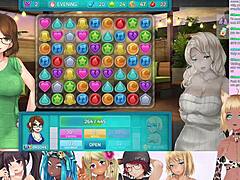 Большие сиськи Vtuber lewdneko дразнят в белье и зрелом наряде в видео HuniePop 2