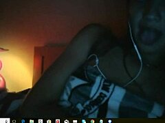 Big-breasted teen pleasures herself on webcam