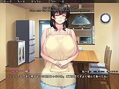 Mature milf with big tits seduces her stepson in a Hentai game