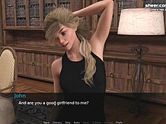 Çarpıcı bir popoya sahip İngiliz sarışın genç, Hot gameplay serisinin 4. bölümünde halka açık kütüphane seksinden keyif alıyor