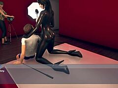 Modne MILF'er engagerer sig i erotisk 3D-spil
