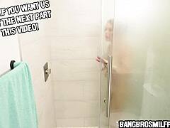 Horny mature woman's shower and bathing POV video