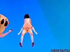 Бакугу Кацуки и Тодороки Шото объединяют усилия в дикой 3D-анимации хентая