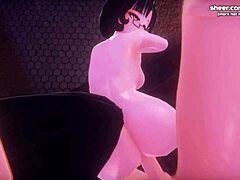 Moden Hentai-video med en liderlig teenager med en stor numse, der får anal creampie