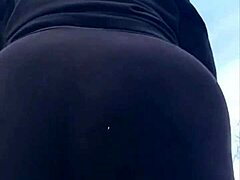 Mature milf shakes her big ass to tease her lover