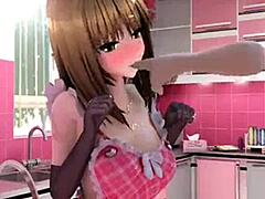 Cartoon Hentai in hardcore kitchen sex scene