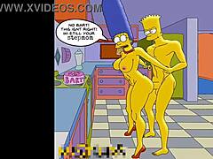 Marge, a dona de casa madura, desfruta de sexo anal na academia e em casa enquanto seu marido está no trabalho neste vídeo de paródia da Hentai