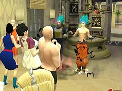 Ntr Dragon Ball -porno: Palvelijat Goku Gohan Veget ja Clirin rankaisevat uskottomia vaimojaan pettämisestä