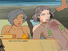 Busty dan animasi: Bahagian 10 dari 4 Elements Trainer Buku 5 menampilkan seks payudara