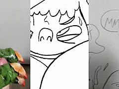 Debelo hentai dekle z velikimi joški masturbira tipa in zajca v vročem videu