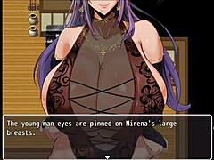 Mirena, una MILF asiática, hace una mamada y recibe semen en la boca en el quinto episodio de su juego hentai