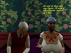 Orgie interraciale avec un gros cul et de gros seins dans une parodie de Sims 4
