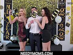 Stepdad rock Cooper shows up to save New Year's Eve with teen Liz Jordan and Jazmin Luv