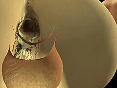 Det seneste videospil fra Virt a Mates viser en sexet milf klædt ud som en snesøster, der får dyb anal fra en ung fyr
