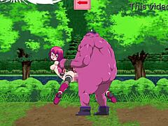 Permainan hentai panas yang memaparkan seorang gadis berambut coklat yang dikuasai mendapat farajnya dipenuhi air mani