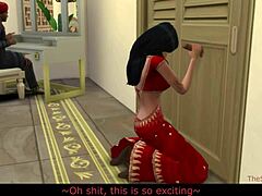 Seorang milf India selingkuh pada suaminya dengan seorang pria muda dalam Sims 4 dengan suara asli