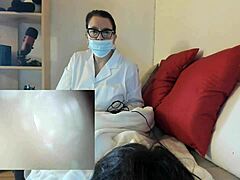 Doctor Nicoletta gives her patient a vaginal examination and blowjob to remember
