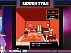 Sfgs uddertale の第 3 部で,激しいアナル セックスとタトゥーされたのオナニー