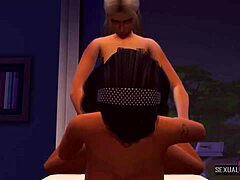 Famille en animation 3D baise: La belle-mère s'excite en donnant un massage et veut une chatte - les mères lesbiennes