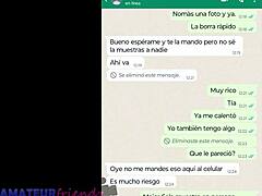 MILF latina se masturba na webcam do Whatsapp com sua meia-irmã