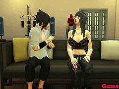 Fellation et sodomie: Sasuke trompe Hinata avec une fille aux gros seins